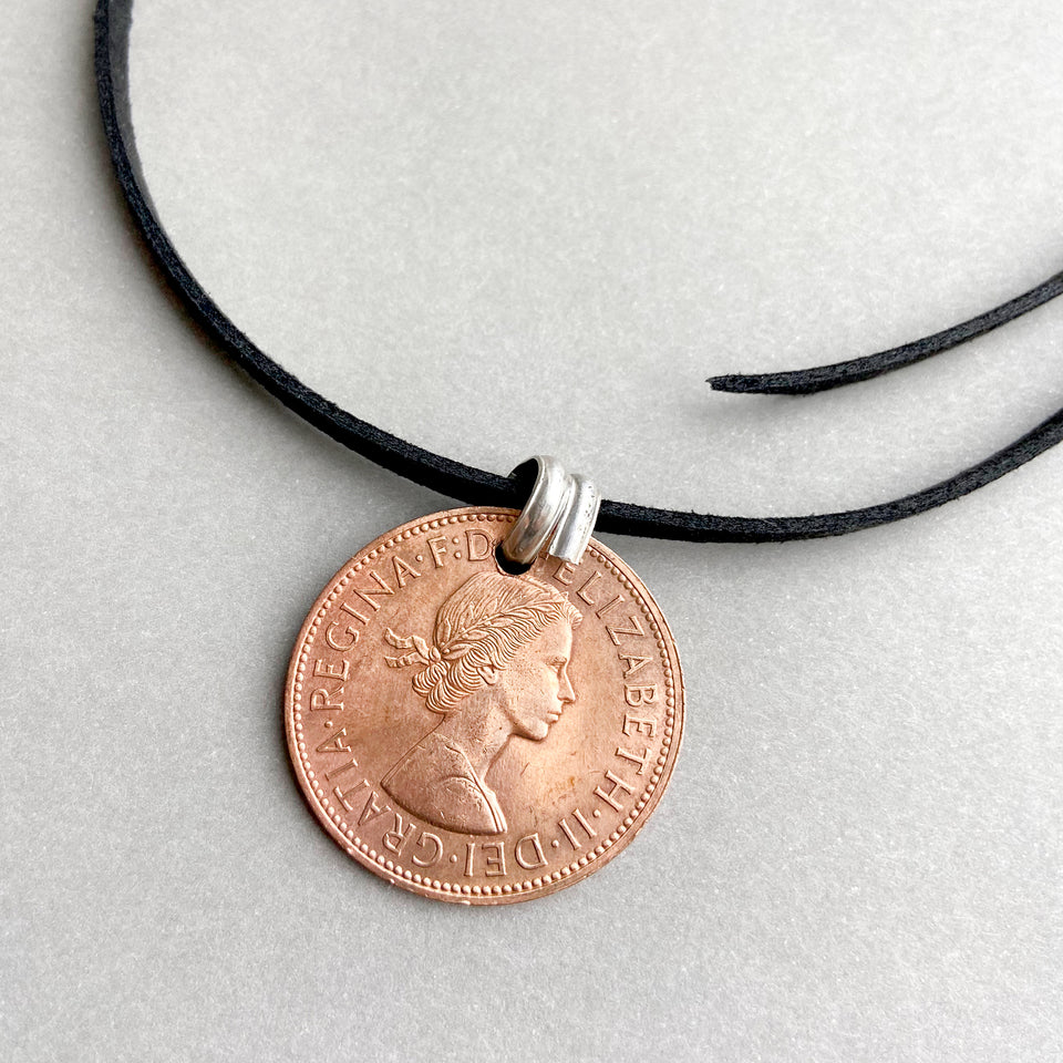 Plain Penny with Silver Bail made by Morven Mulgrew