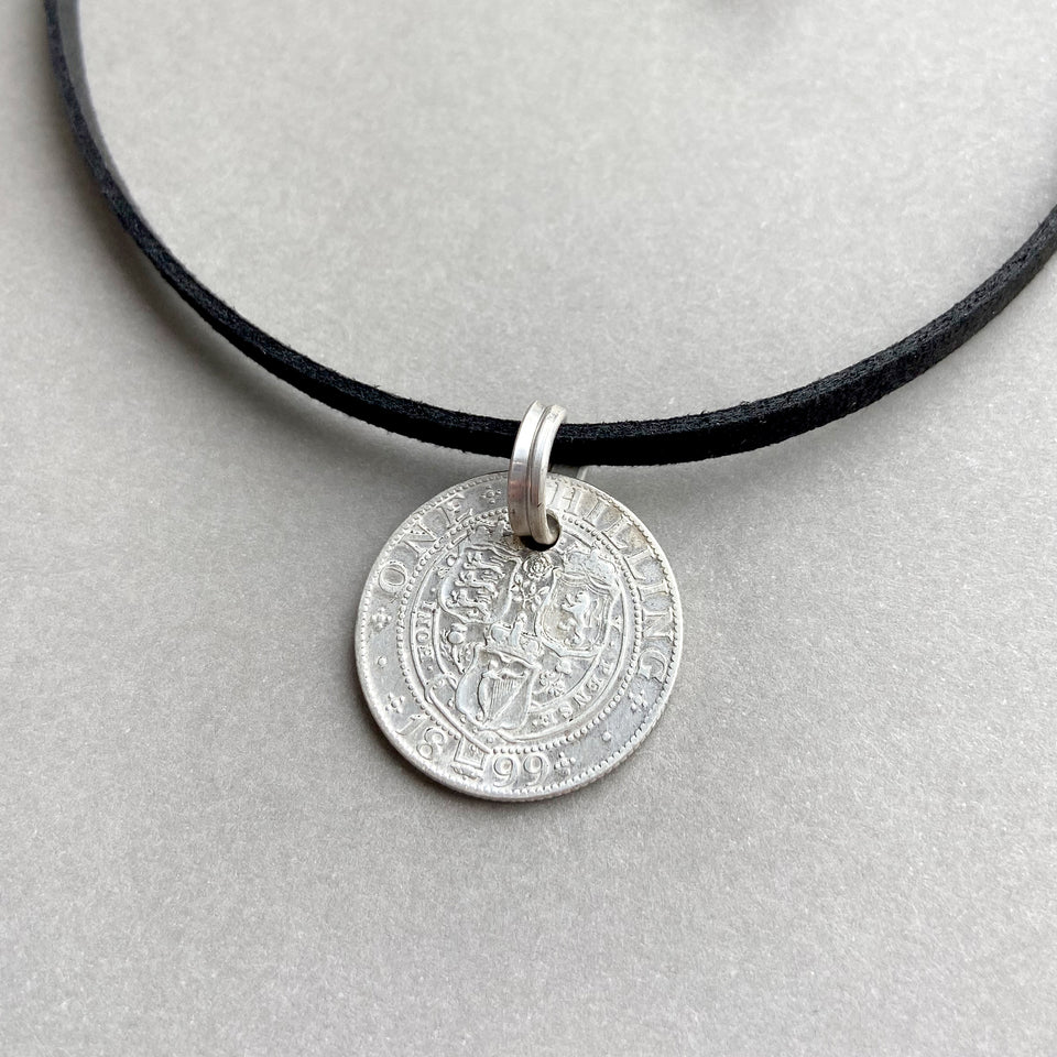 Silver Shilling with Silver Bail made by Morven Mulgrew