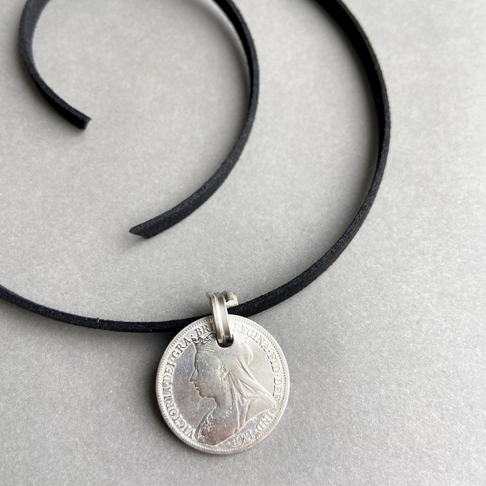 Silver Shilling with Silver Bail made by Morven Mulgrew